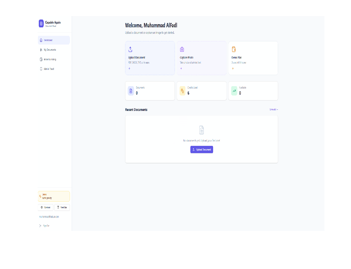 Document Read Dashboard